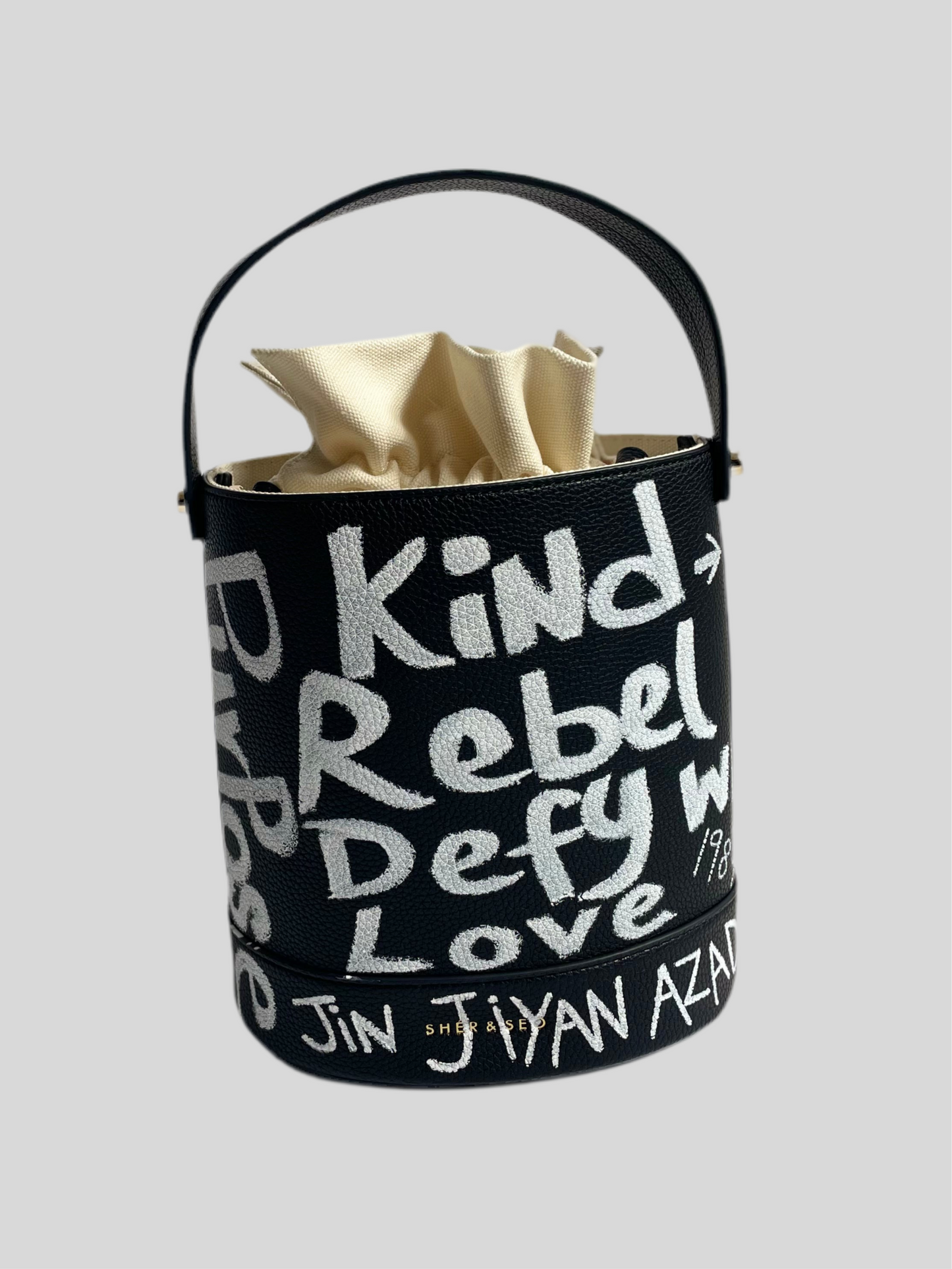 The Grafitti Bucket Bag - Black