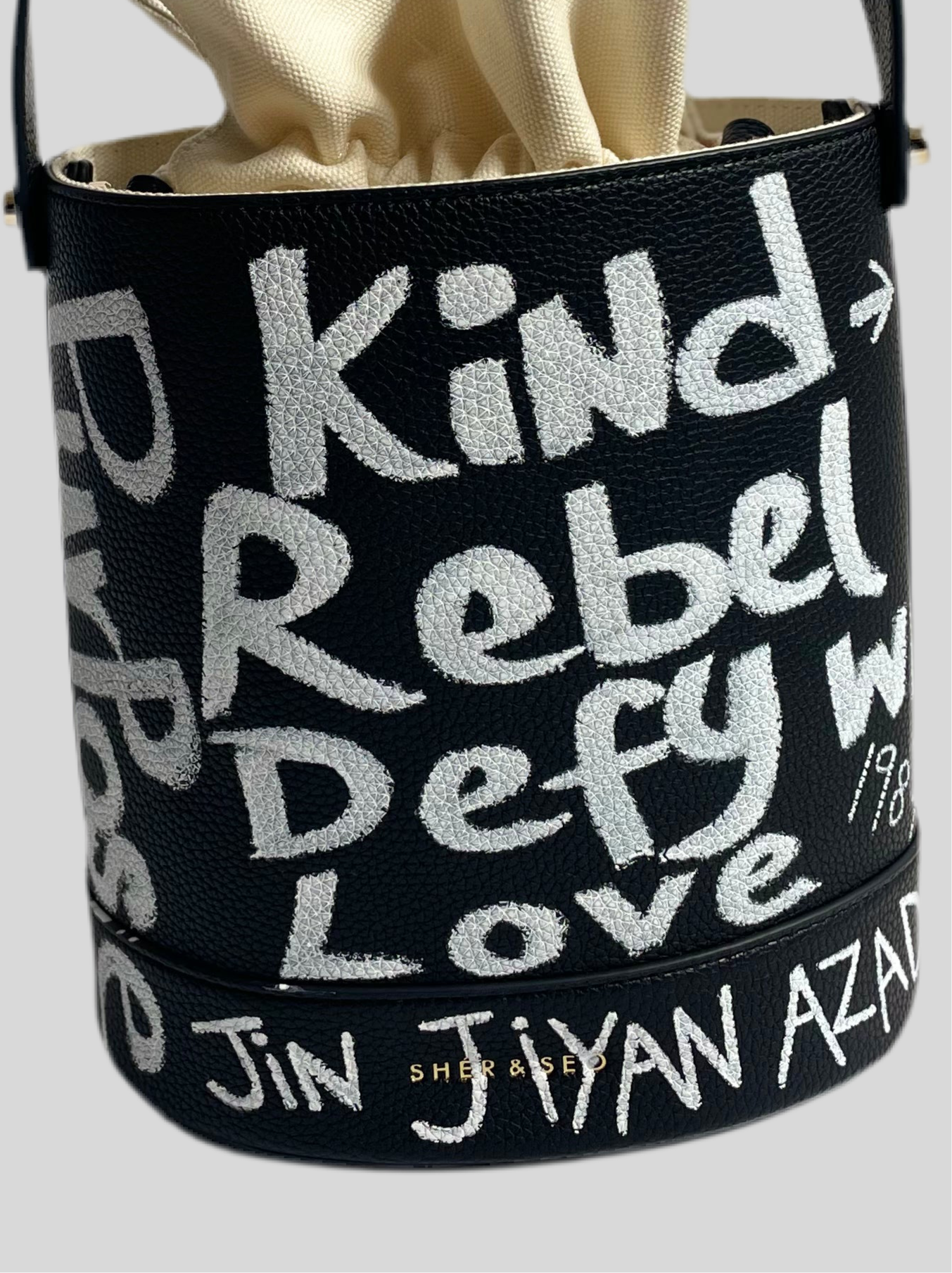 The Grafitti Bucket Bag - Black