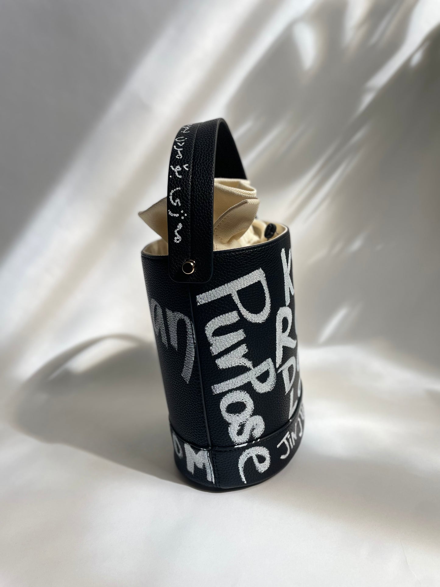 The Grafitti Bucket Bag - Black